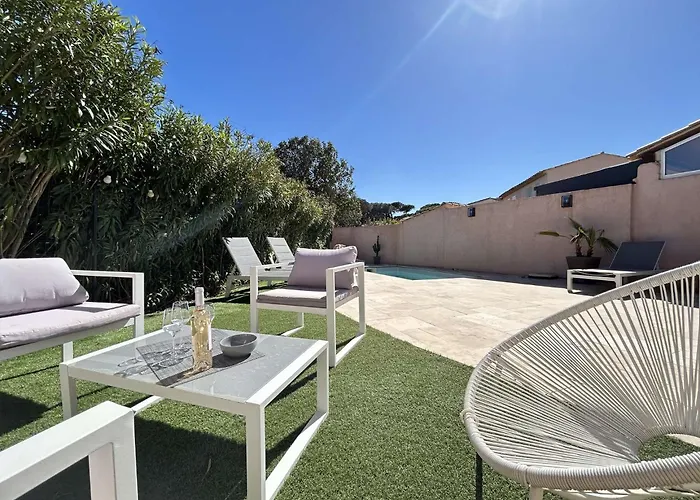 Sm006-004 Maxime Mazet Avec Jardin Et Piscine, 3 Pieces 6 Couchages Villa *