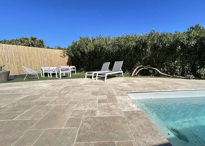 Sm006-004 Maxime Mazet Avec Jardin Et Piscine, 3 Pieces 6 Couchages Villa *